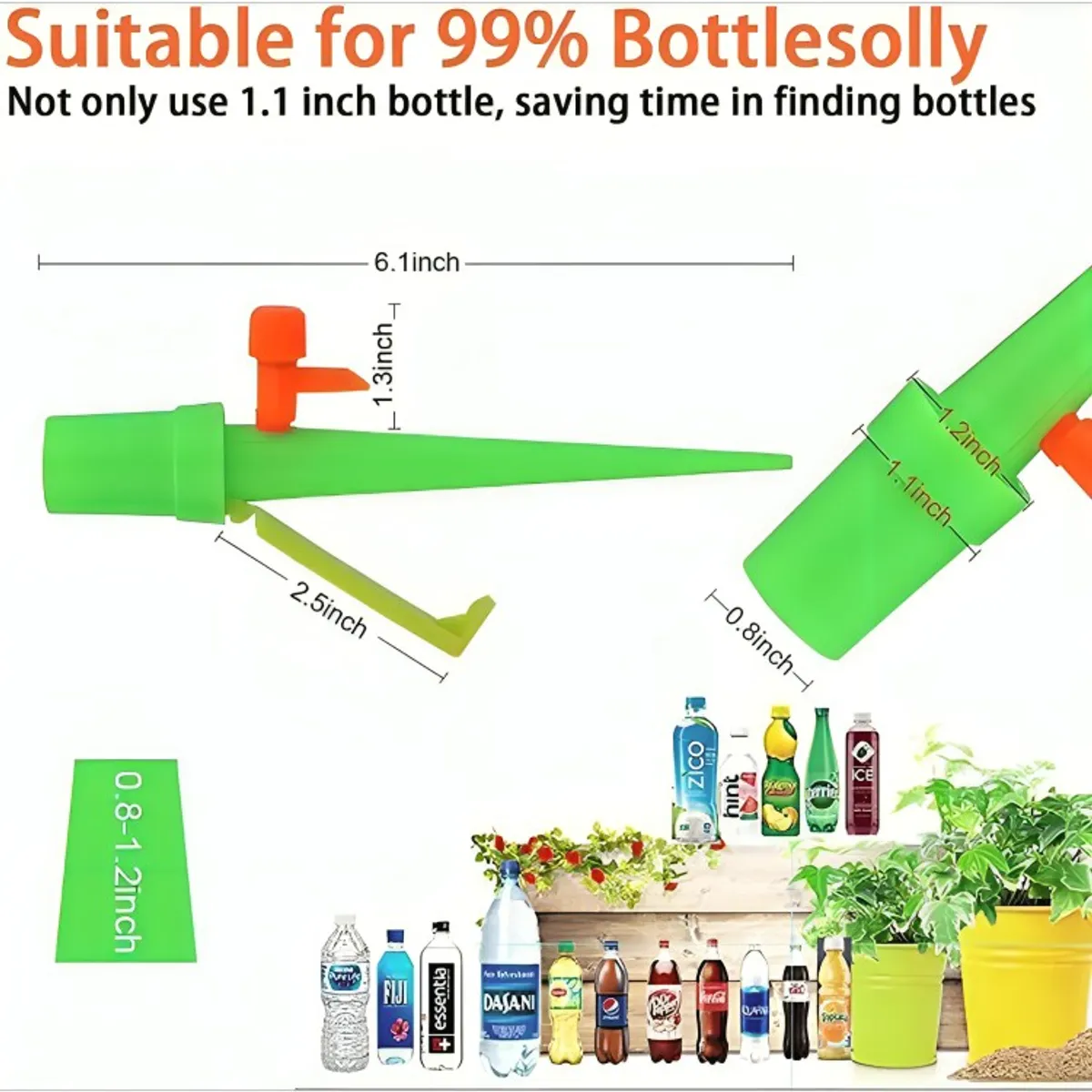 GENERICO - Pack 30 Estacas Riego Automatico Plantas Jardin