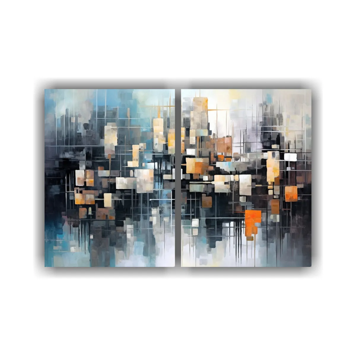 GENERICO - Pintura Abstracta Etérea Semitransparente 80x50 Cm