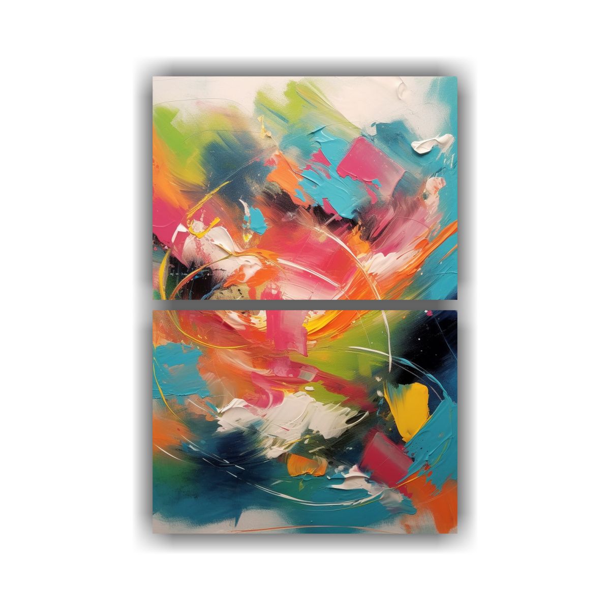 GENERICO - Cuadros Patron Intenso Mural Abstracto Movimiento 30x40 Cm