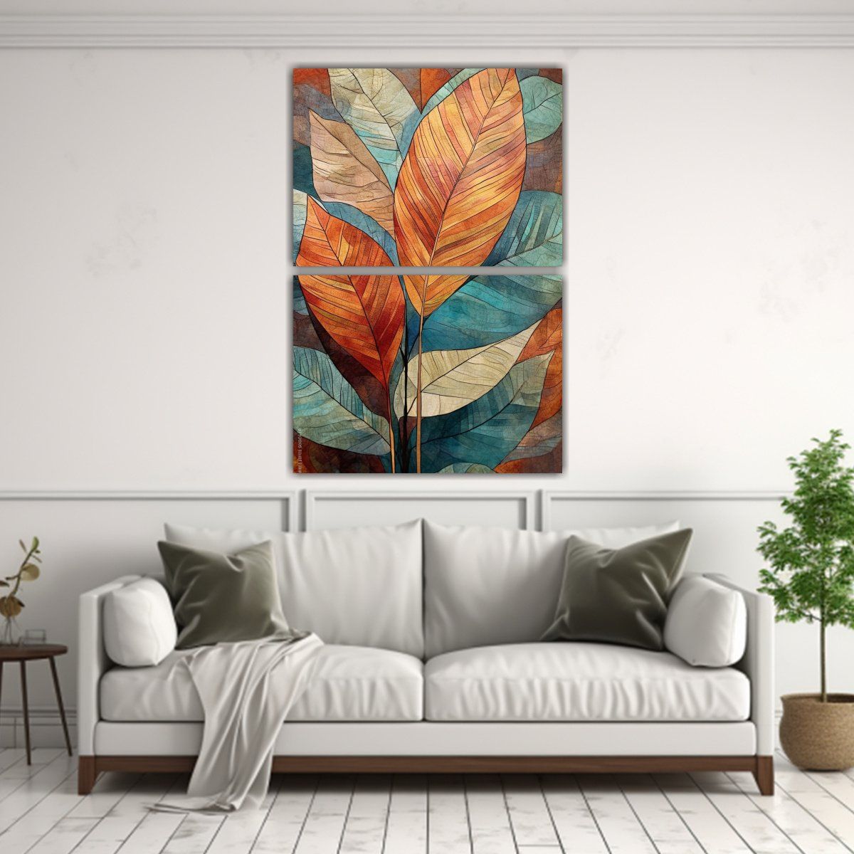 GENERICO - Set 2 Telas En Bastidor Decorativo Con Impresión 30x40 Cm