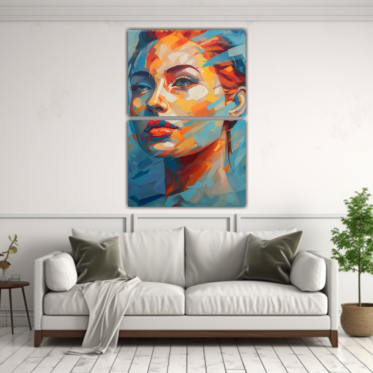 GENERICO - Pintura De Dos Caras De Gal Gadot Y Scar 30x40 Cm