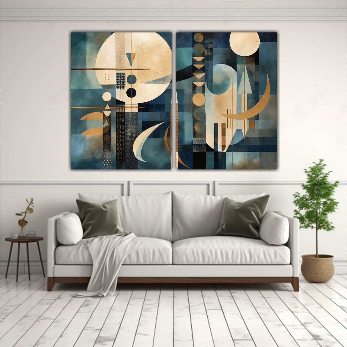 GENERICO - Conjunto 2 Telas Bastidor Duradero Estilo Boho 80x60 Cm