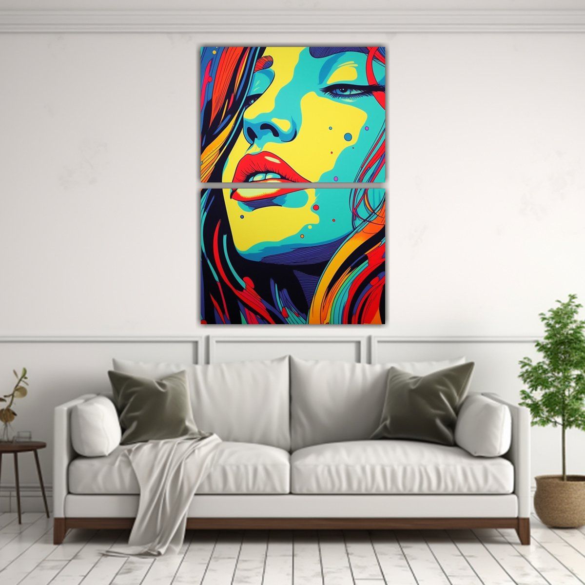 GENERICO - Cuadro De Diseño Con Efecto Visual Y Mujer 30x40 Cm