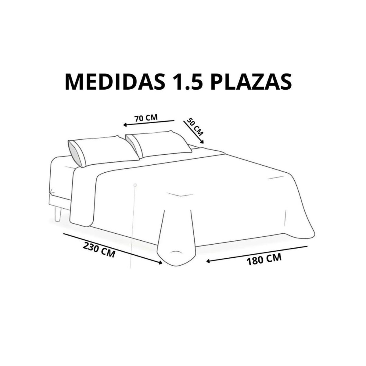 GENERICO - Cubrecama Quilt Verano 1.5 Plazas - Azul Suecia XF93