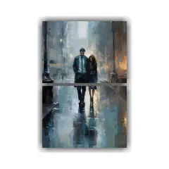 GENERICO - Pintura Al óleo Impresionista De Dos Personas 30x40 Cm