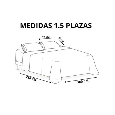 Imagen 2 del producto Cubrecama Quilt Verano 1.5 Plazas - Verde Matiz XF91