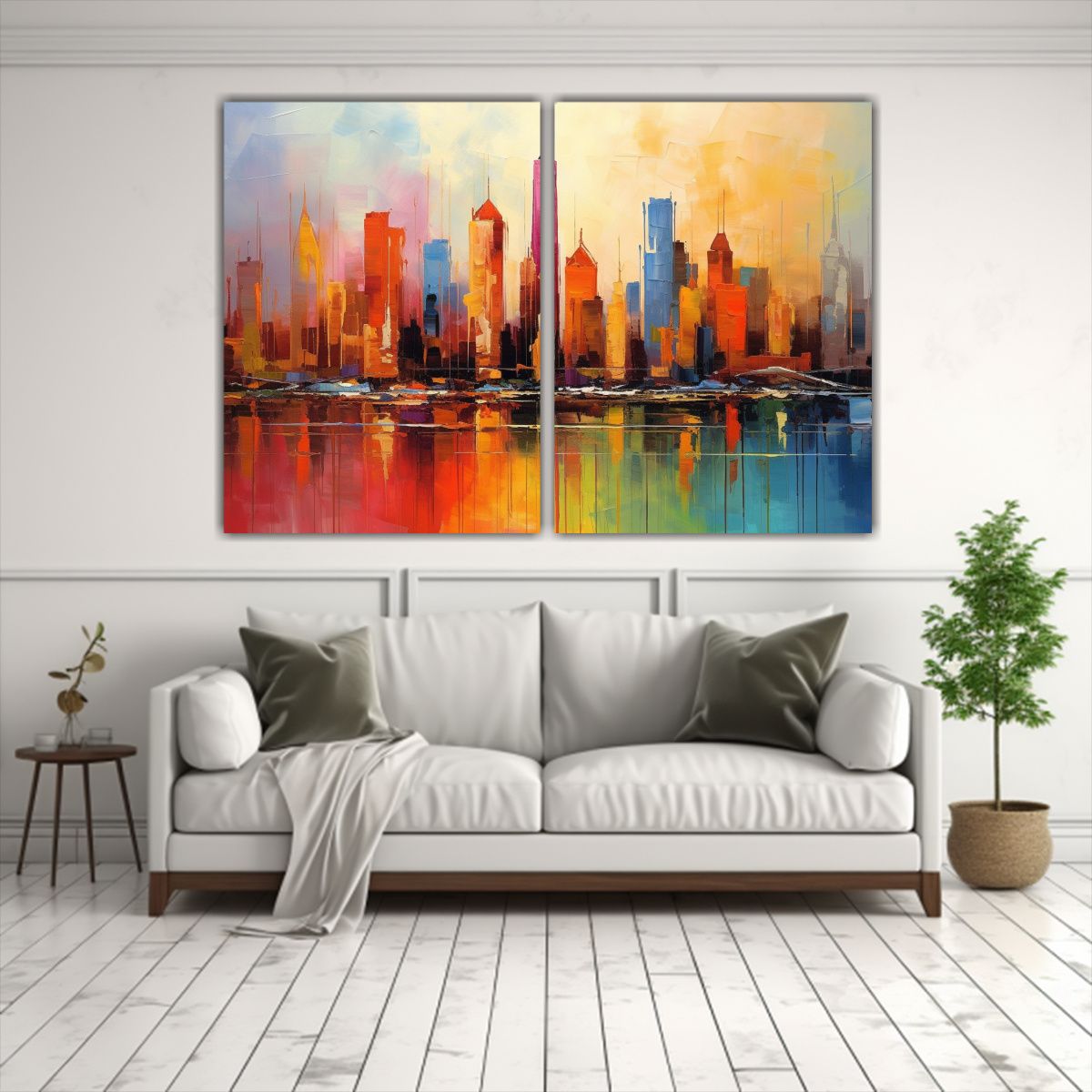 GENERICO - Cuadros Modernos Para Comedor Con Skyline De 40x30 Cm