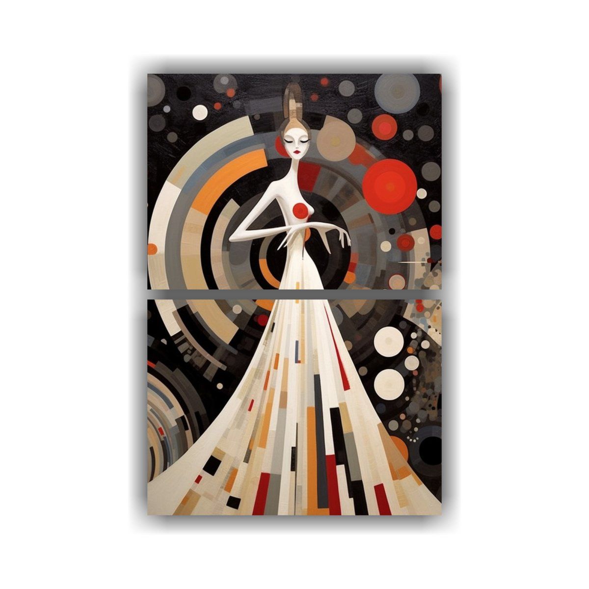 GENERICO - Cuadros De Acuarela Para Sala Con Mujer 30x40 Cm