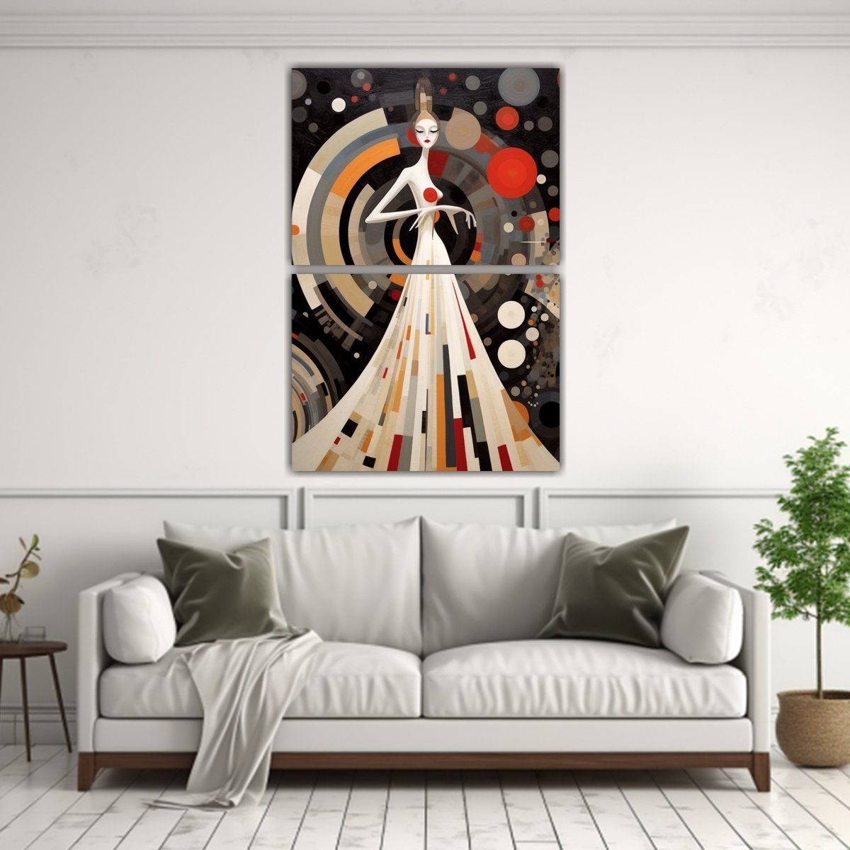GENERICO - Cuadros De Acuarela Para Sala Con Mujer 30x40 Cm