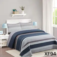 GENERICO - Cubrecama Quilt Verano 1.5 Plazas - Gris Matiz XF94