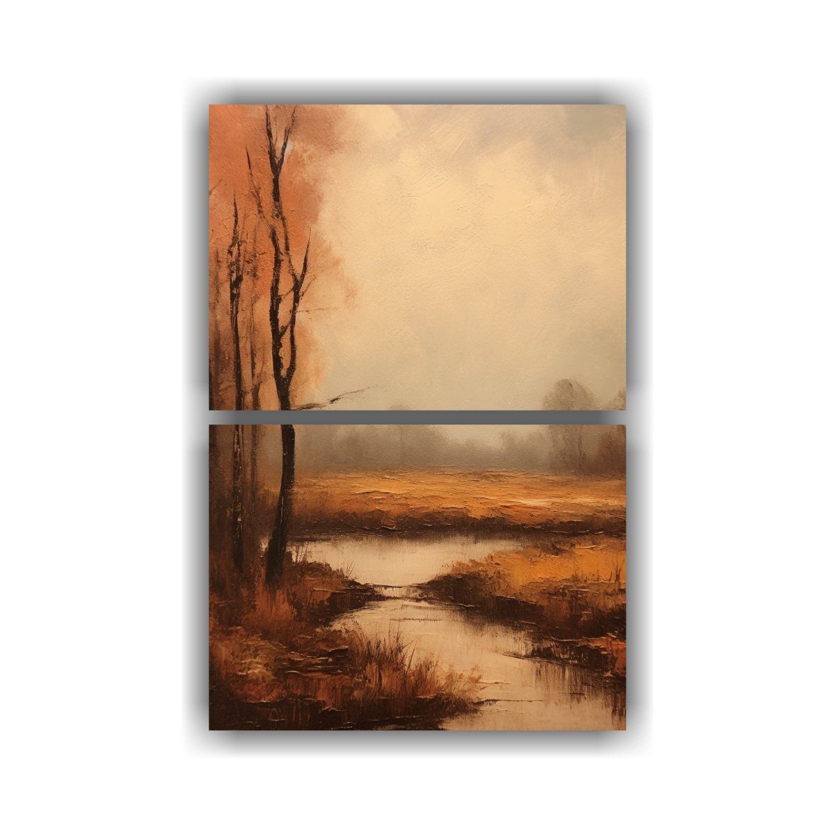 GENERICO - Paisaje Otoñal Vintage En Tonos Majestuosos En 30x40 Cm