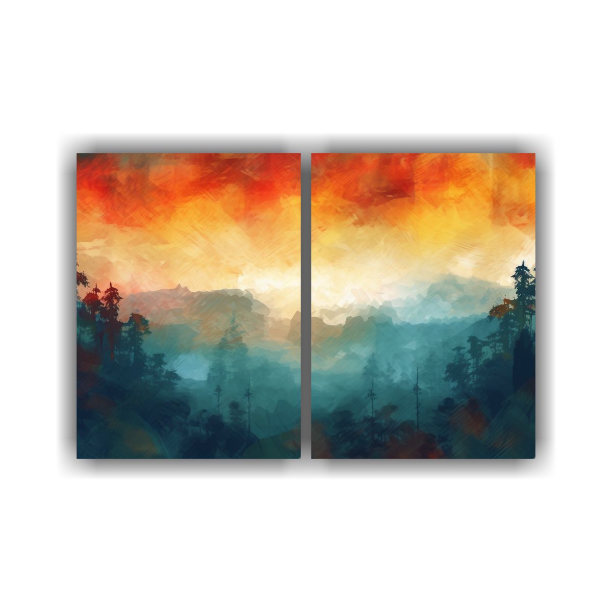 GENERICO - Pinturas Abstractas De Paisajes Modernos En 40x30 Cm