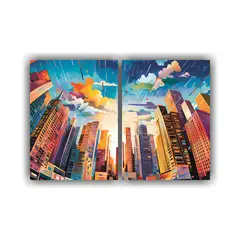 GENERICO - Cuadros Decorativos Que Mezclan Fotorealismo Y 80x60 Cm