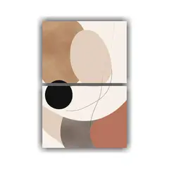 GENERICO - Pinturas Decorativas Surrealistas Boho Con Formas 30x40 Cm
