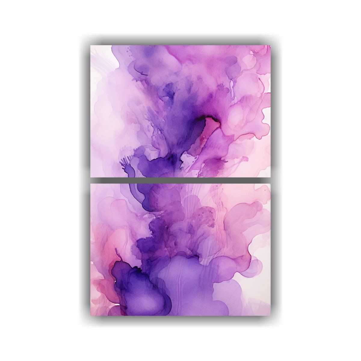 GENERICO - Pintura Abstracta De Acuarela Violeta En 30x40 Cm
