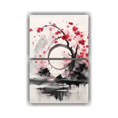 GENERICO - Pinturas Decorativas De Jardín Zen De Cerezo En 30x40 Cm