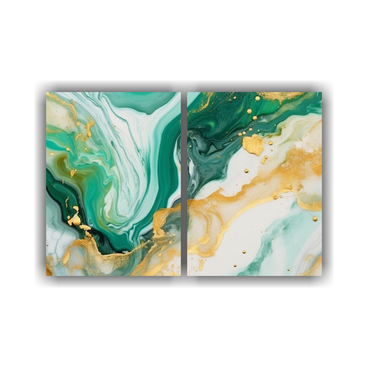 GENERICO - Pintura Abstracta De Arte Fluido En Acuarela 40x30 Cm