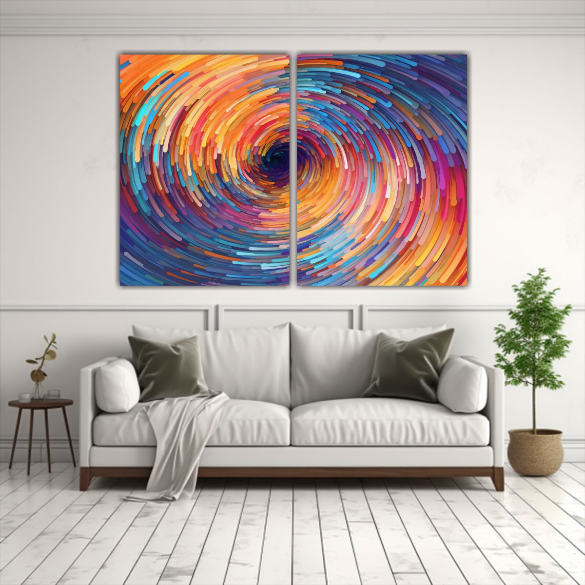 GENERICO - Pinturas Decorativas Juveniles De Vortex Y Píxel 80x60 Cm