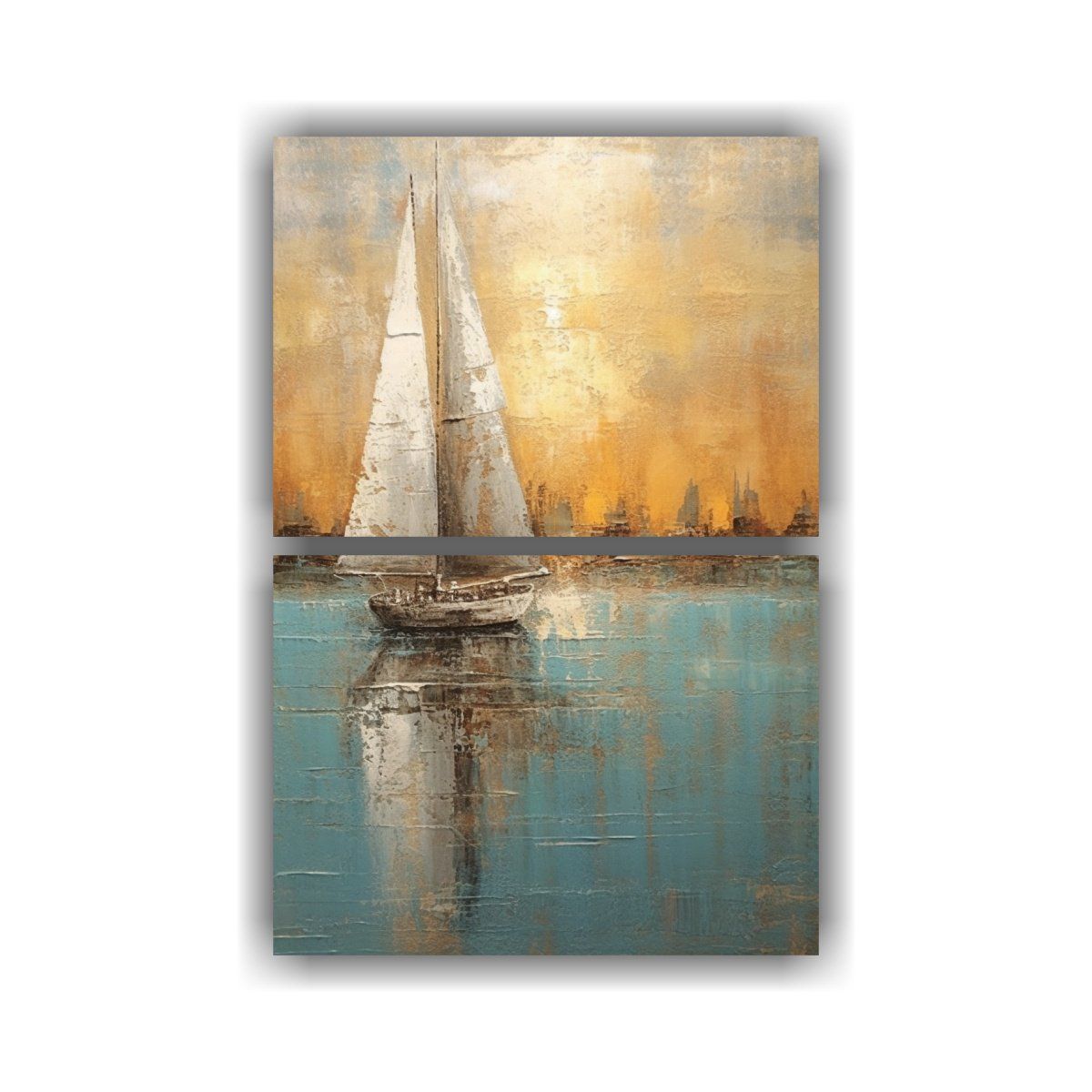 GENERICO - Set 2 Pinturas Modernas Para Interiores En 30x40 Cm