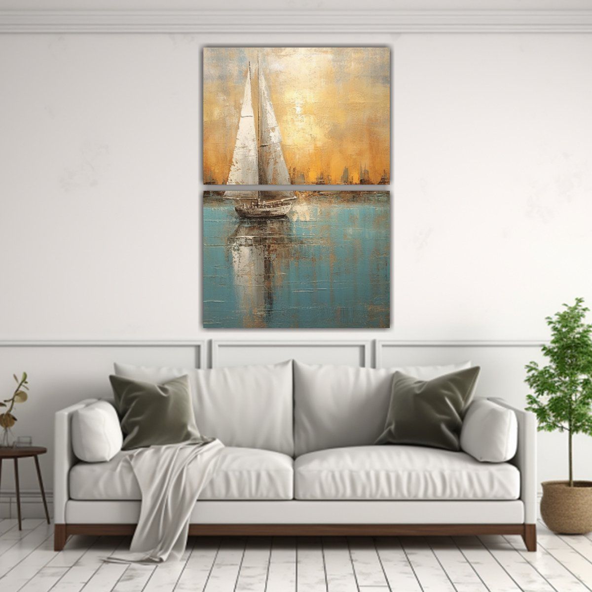GENERICO - Set 2 Pinturas Modernas Para Interiores En 30x40 Cm