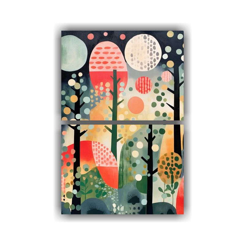 GENERICO - Pinturas Actuales De Bosque Estilo Eileen Agar En 30x40 Cm