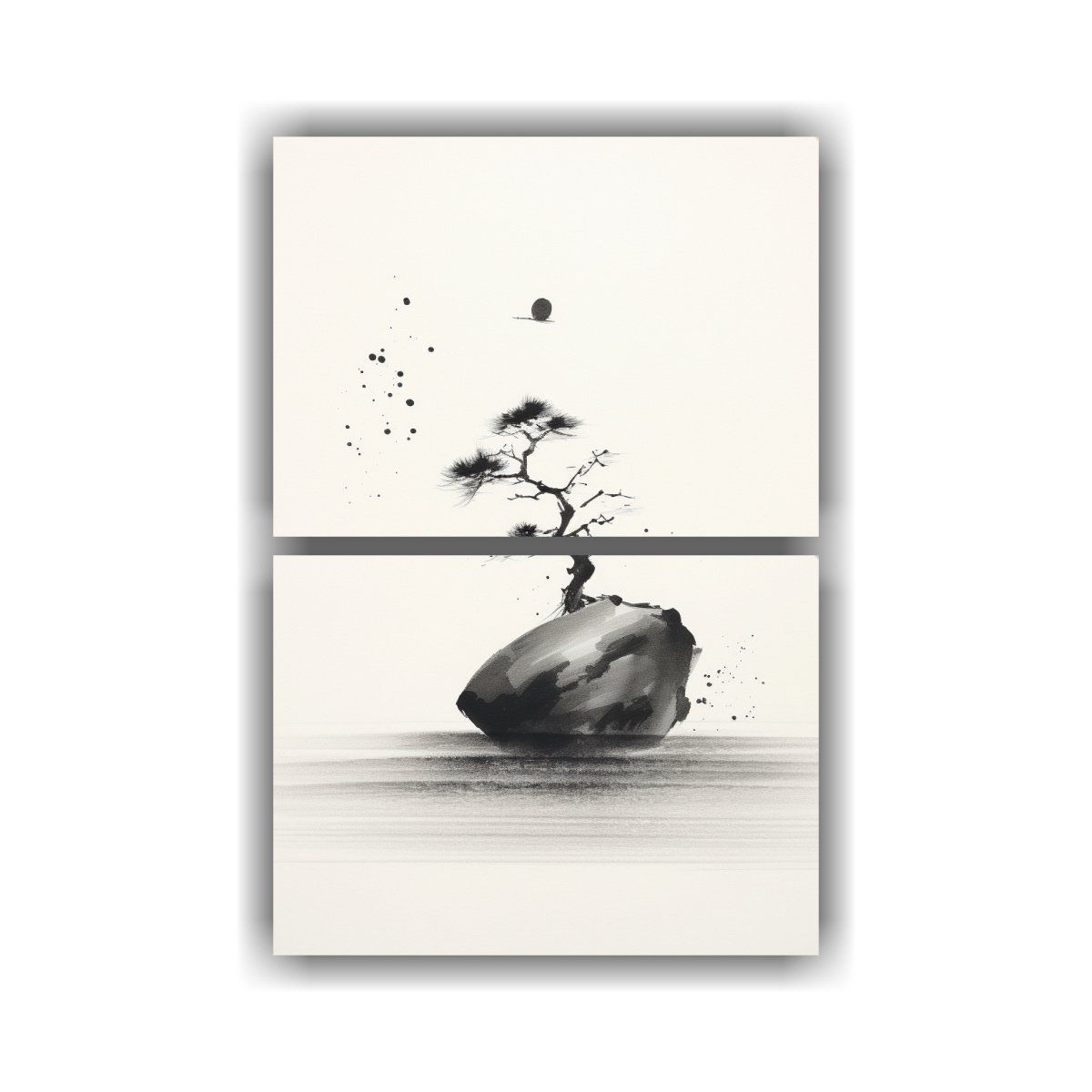 GENERICO - Pintura Abstracta Adorno Zen De Lienzo Trabajo De 30x40 Cm