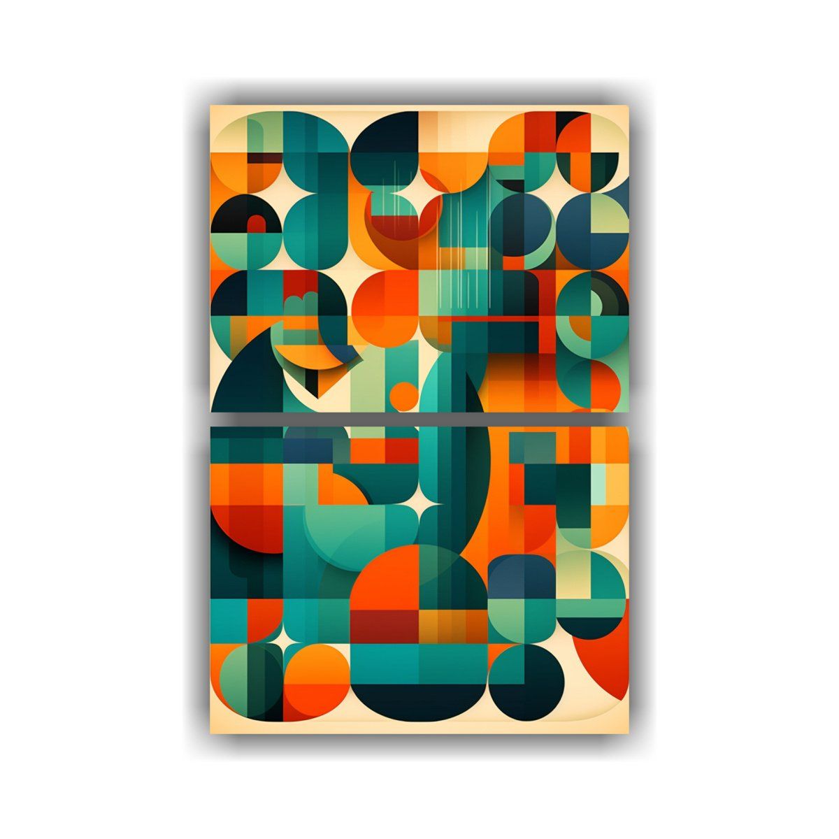 GENERICO - Arte De Pared Calidos Elegante Con Formas 30x40 Cm