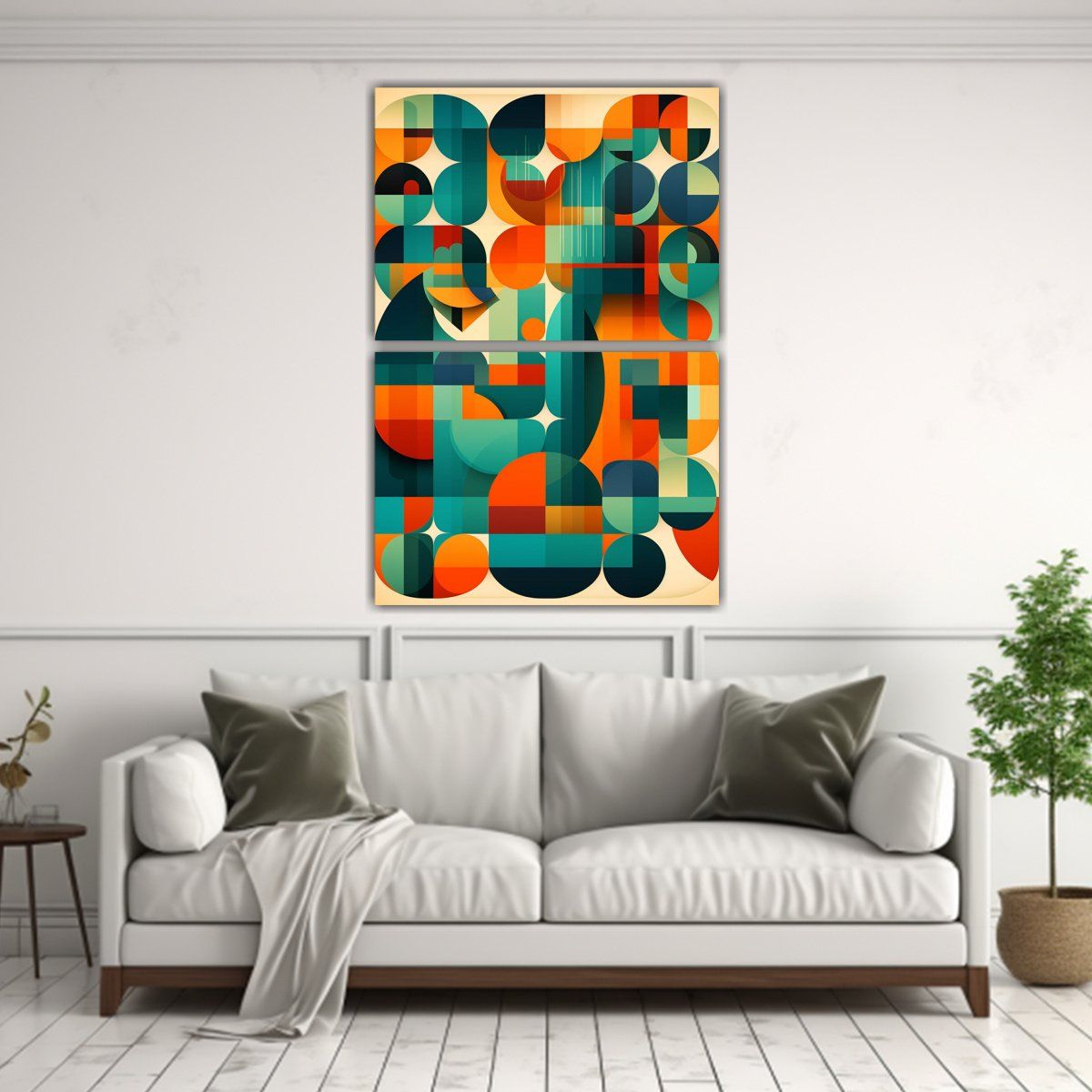 GENERICO - Arte De Pared Calidos Elegante Con Formas 30x40 Cm