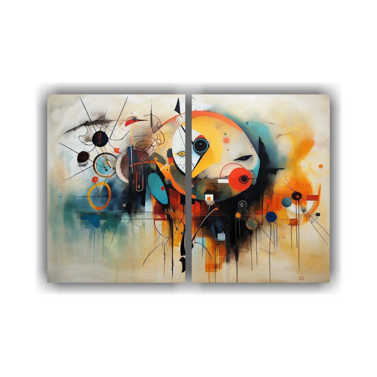 GENERICO - Cuadros Modernos De Comedor Simbolismo Emocional 80x60 Cm