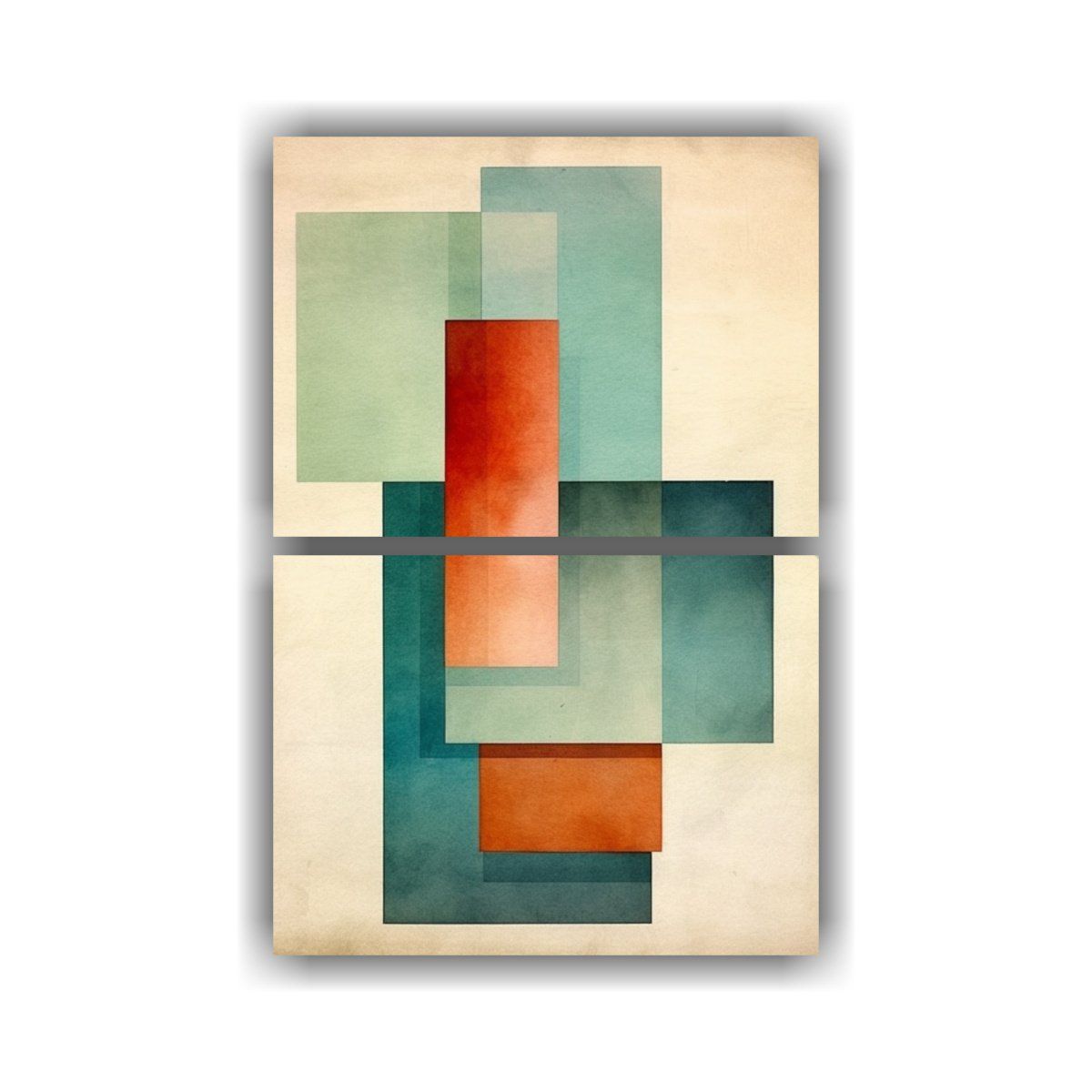 GENERICO - Pintura Abstracta Minimalista Acuarela 30x40 Cm