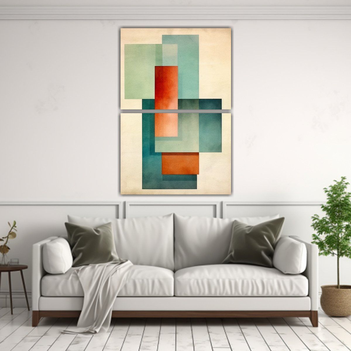 GENERICO - Pintura Abstracta Minimalista Acuarela 30x40 Cm