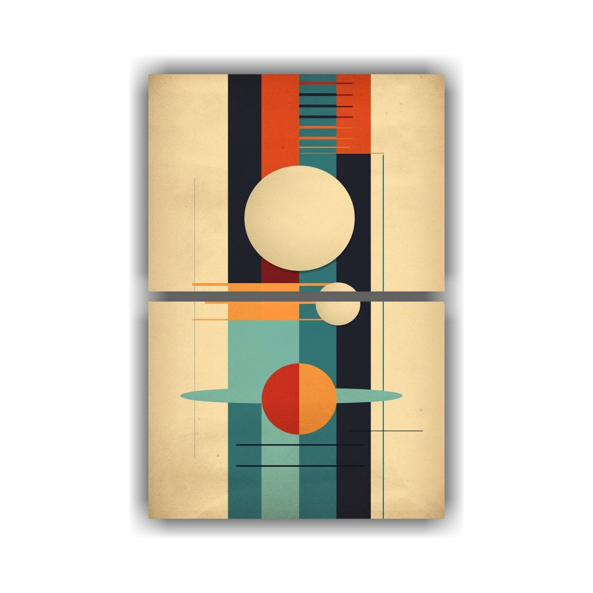 GENERICO - Set Pinturas Decoración Calidez Estilo Mid 30x40 Cm