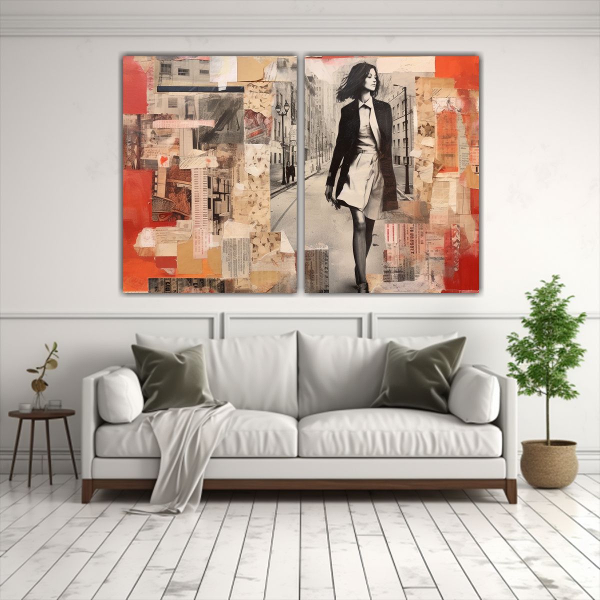 GENERICO - Pintura Mural Cuadro En Técnica Mixta Estilo 80x50 Cm