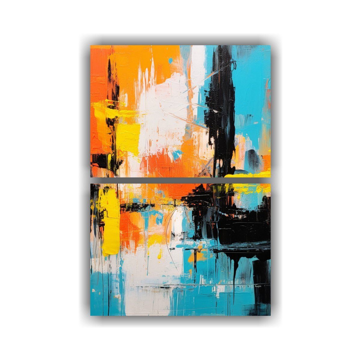 GENERICO - Pintura Abstracta Expresionista Inspirada En La 30x40 Cm