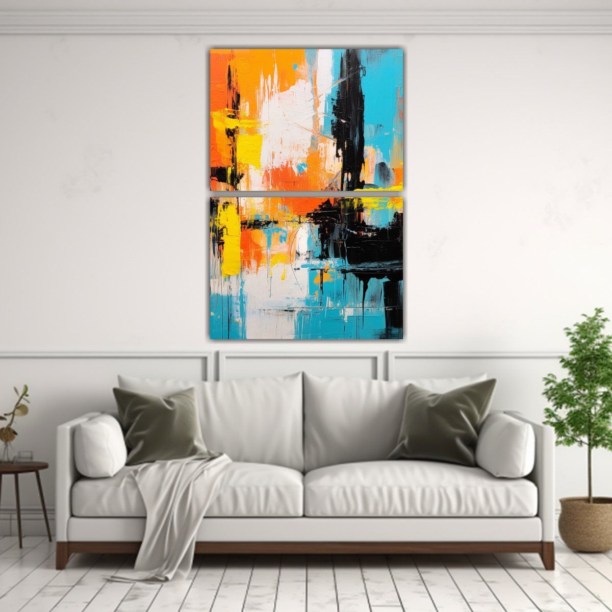 GENERICO - Pintura Abstracta Expresionista Inspirada En La 30x40 Cm