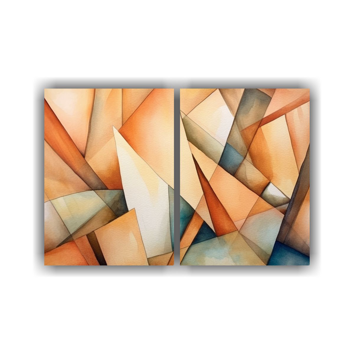 GENERICO - Pinturas Decorativas Abstractas De Formas Y 80x50 Cm