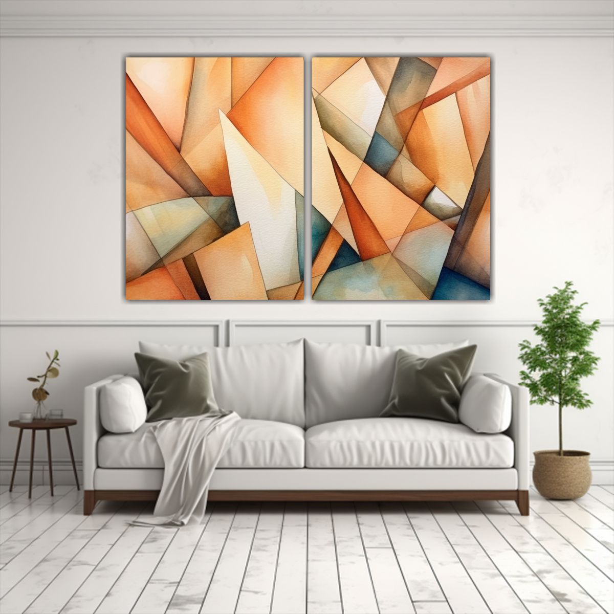 GENERICO - Pinturas Decorativas Abstractas De Formas Y 80x50 Cm