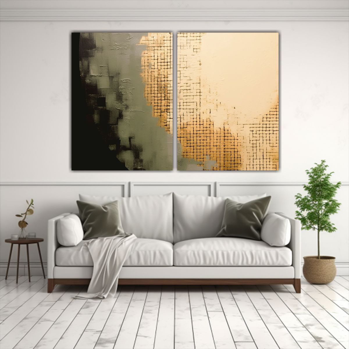 GENERICO - Cuadros Vanguardia Con Hoja De Oro Muy Ligera Y 80x50 Cm