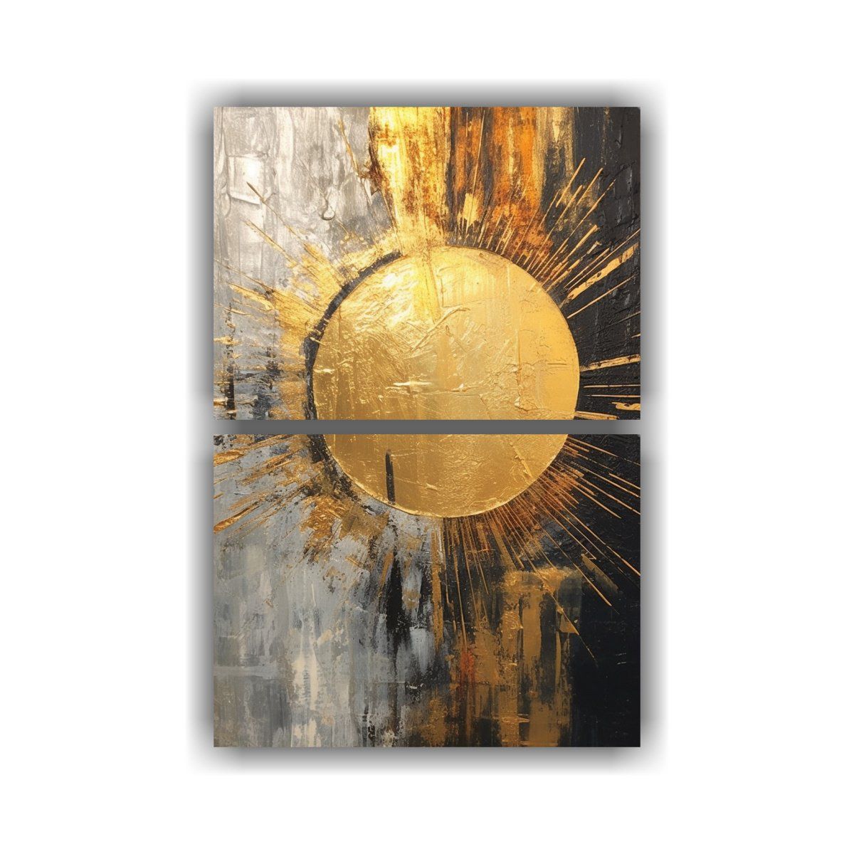 GENERICO - Anillo Metálico Dorado Y Arte De Impresión Del 30x40 Cm