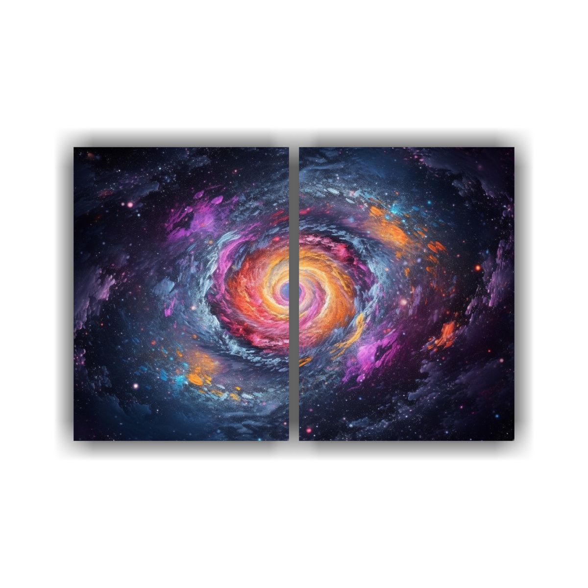 GENERICO - Cuadro Textura Mapa Galaxia Vista Superior Plana 40x30 Cm