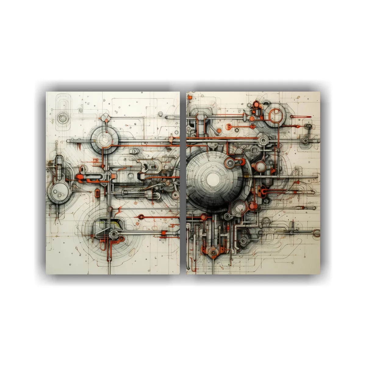 GENERICO - Pinturas Abstractas En Bastidor Sistema De 40x30 Cm