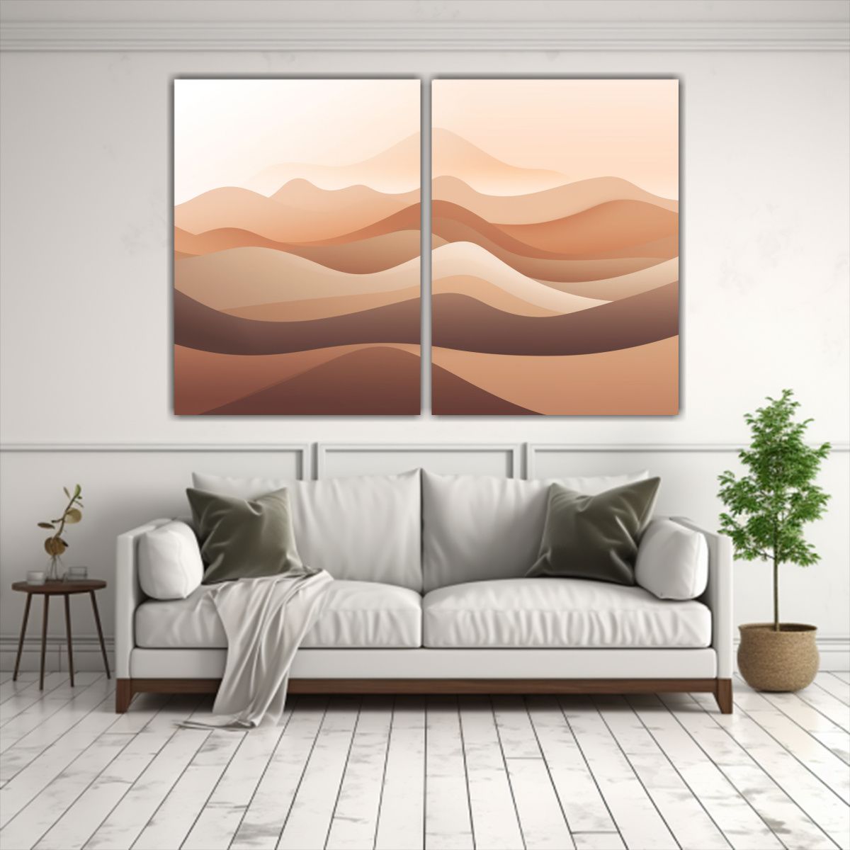 GENERICO - Crear Un Lienzo Minimalista De Un Desierto Con 80x60 Cm
