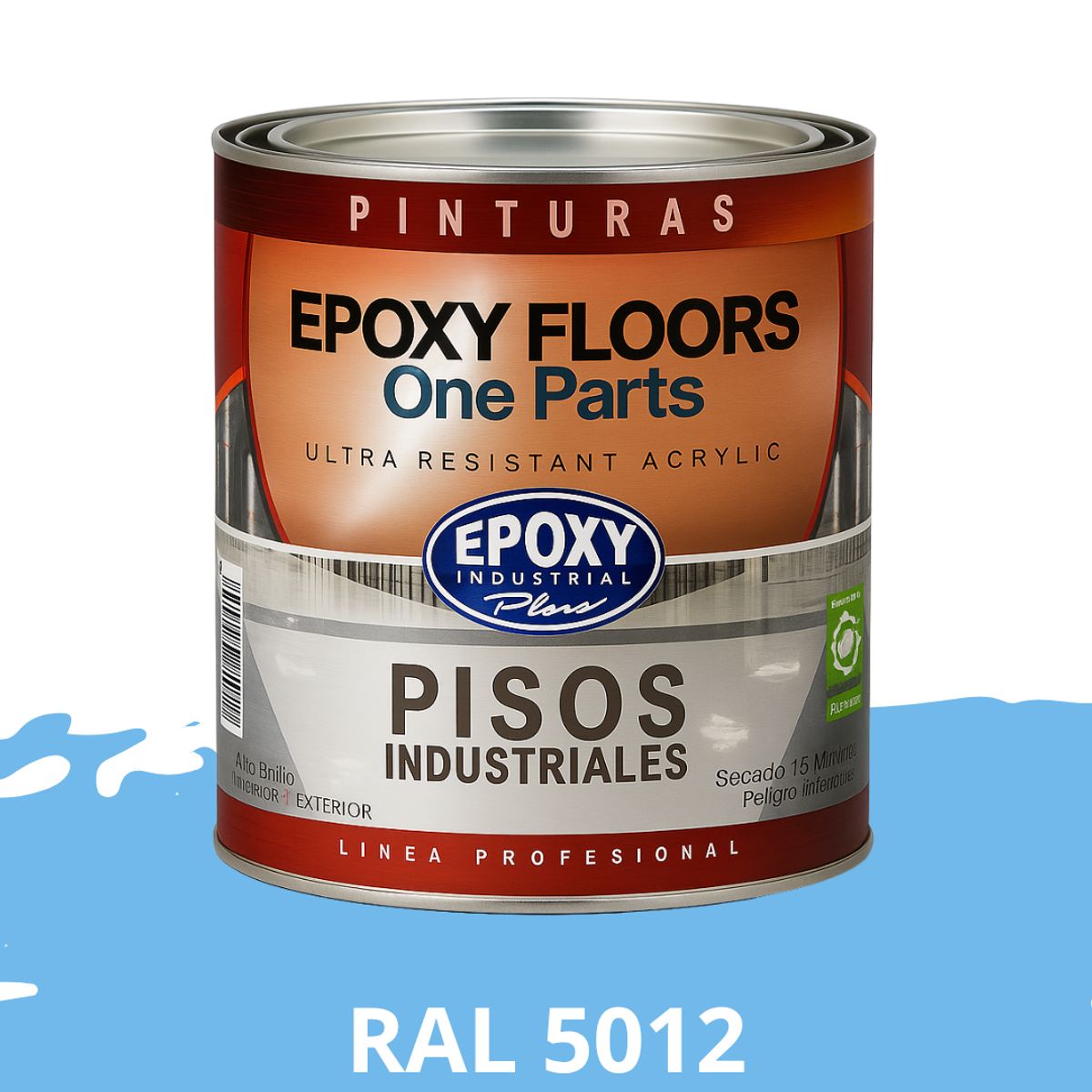 EPOXY - PINTURA ALTO TRANSITO - EPOXY FLOORS - 1L  RAL 5012