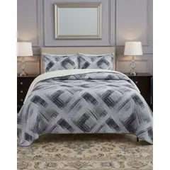 GENERICO - CUBRECAMA QUILT CON SHERPA 2 PLAZA 230 CM X 250 CM