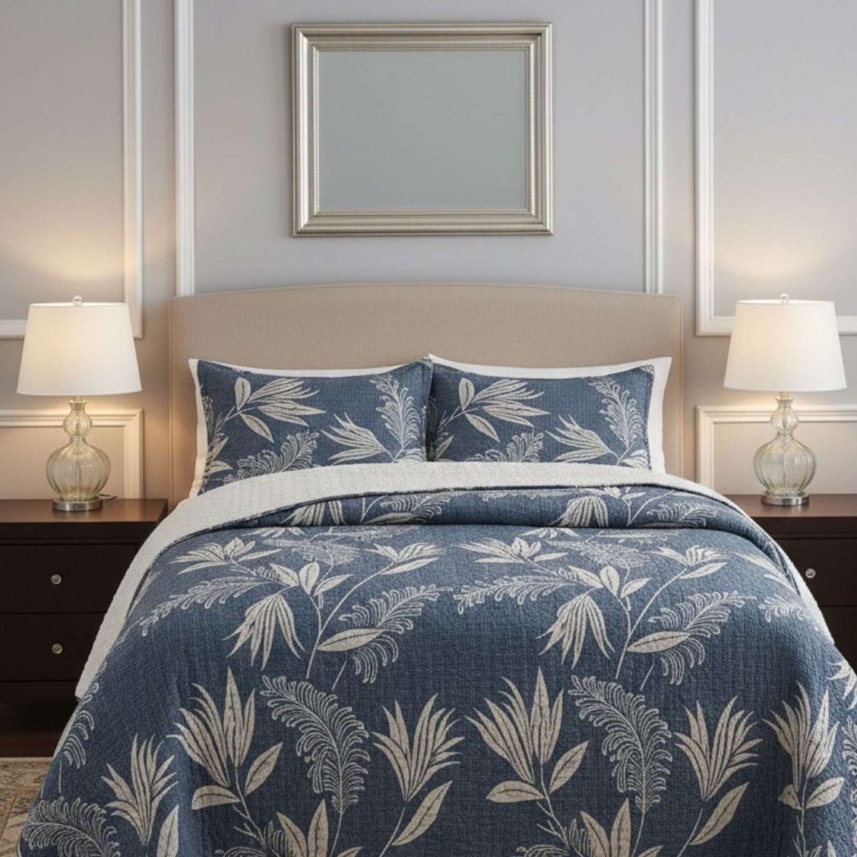 GENERICO - CUBRECAMA QUILT CON SHERPA 2 PLAZA 230 CM X 250 CM