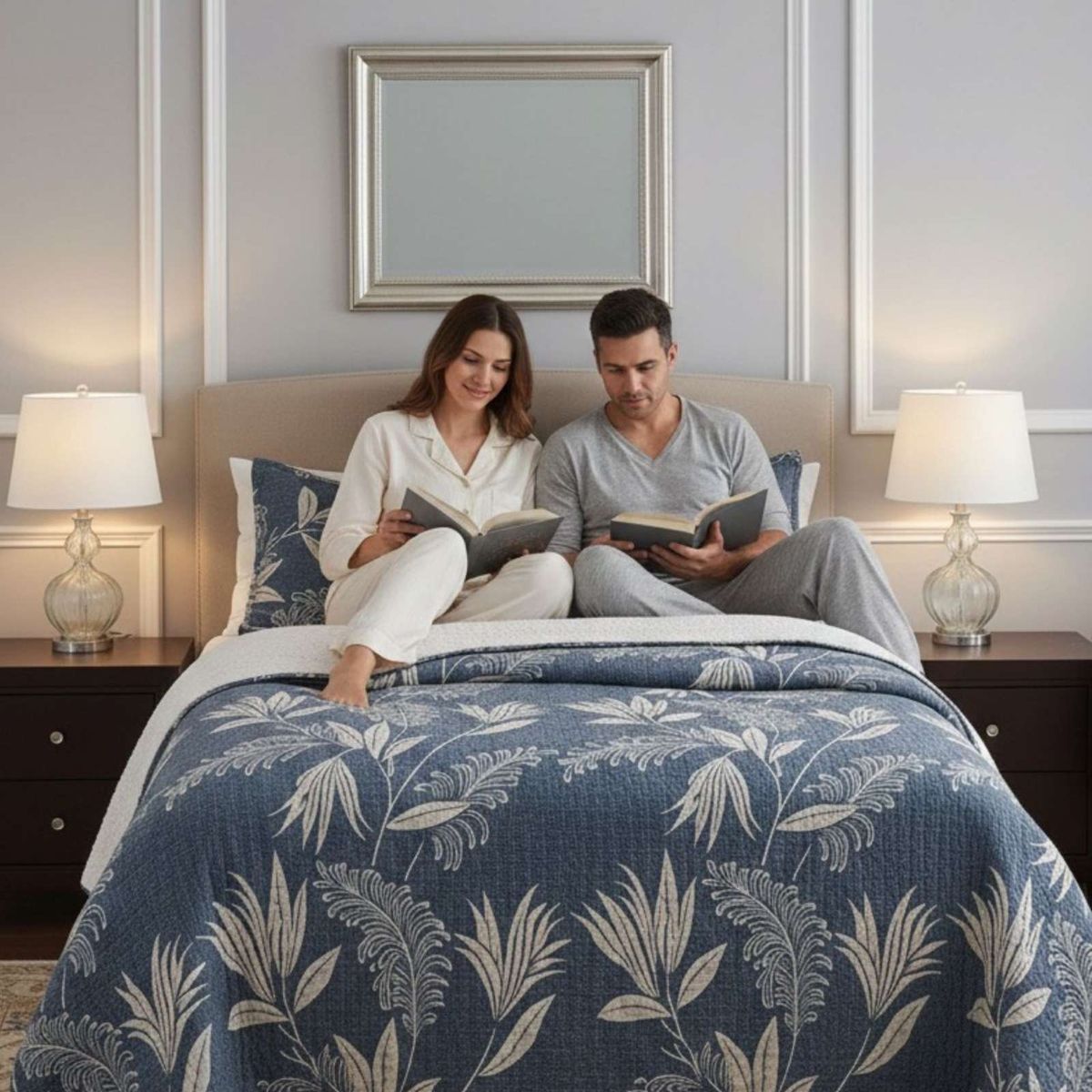 GENERICO - CUBRECAMA QUILT CON SHERPA 2 PLAZA 230 CM X 250 CM