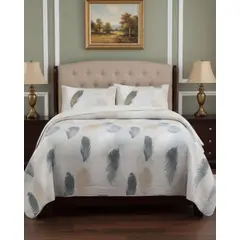 GENERICO - CUBRECAMA QUILT CON SHERPA 2 PLAZA 230 CM X 250 CM