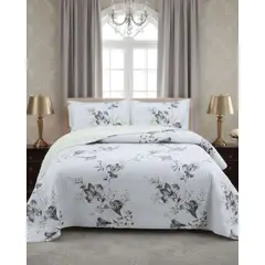 GENERICO - CUBRECAMA QUILT CON SHERPA KING 250 X 270 CM