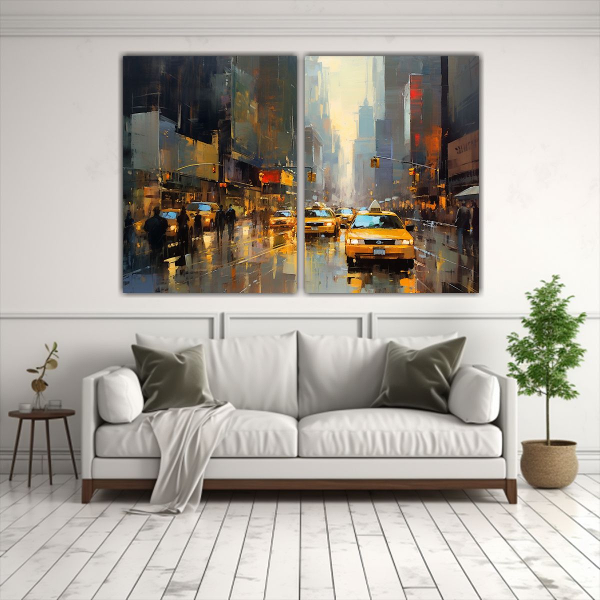 GENERICO - Pintura Al óleo Moderna De Ciudad Alegre Para 80x50 Cm