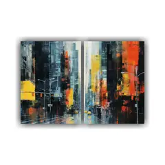 GENERICO - Pinturas Decorativas Urbanas Estilo Cyberpunk 80x50 Cm